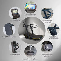 COMMERCIAL CURVE MANUAL TREADMILL