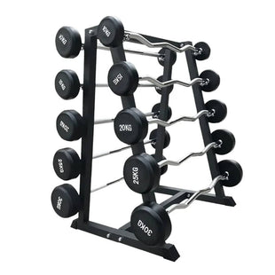FIXED OLYMPIC RUBBER DUMBBELL RACK