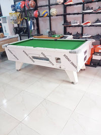 GLOSSY MARBLE AND COIN SNOOKER