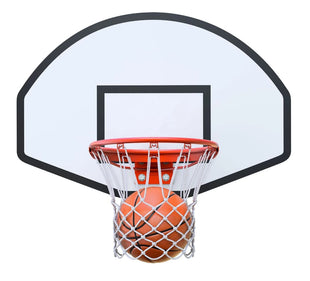 BASKETBALL NET AND BALL