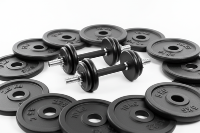 Set of Dumbbell and weights plates